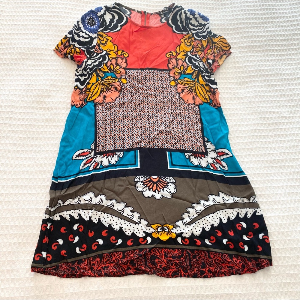 Express Red and Black Patterned Dress size small